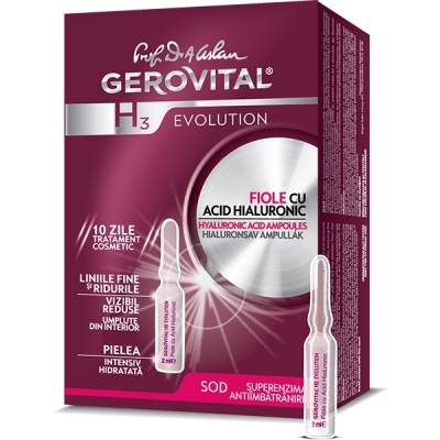 Gerovital H3 Derma+ Premium Care Booster exfoliant cu AHA 4 fiole